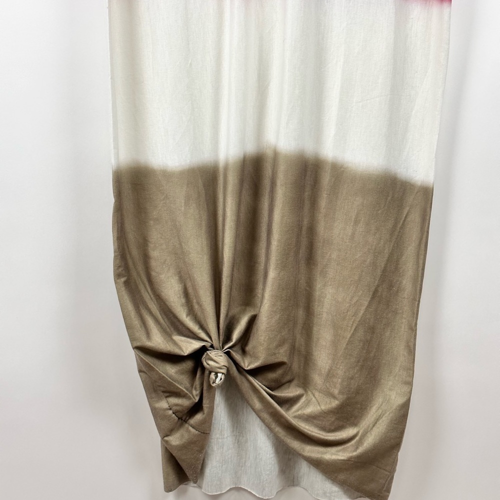 Women's V-Neck Color Block Ombre Maxi Dress - Picture 2 of 7